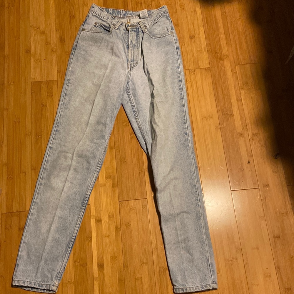 Vintage denim whitewash jeans